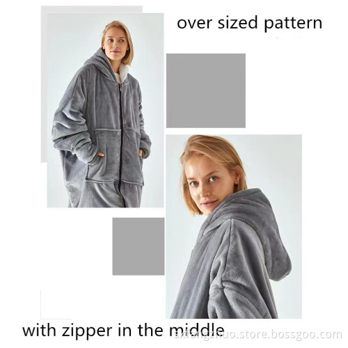 Extra langer großer Winter übergroße kundenspezifische Hoodie -Decke
